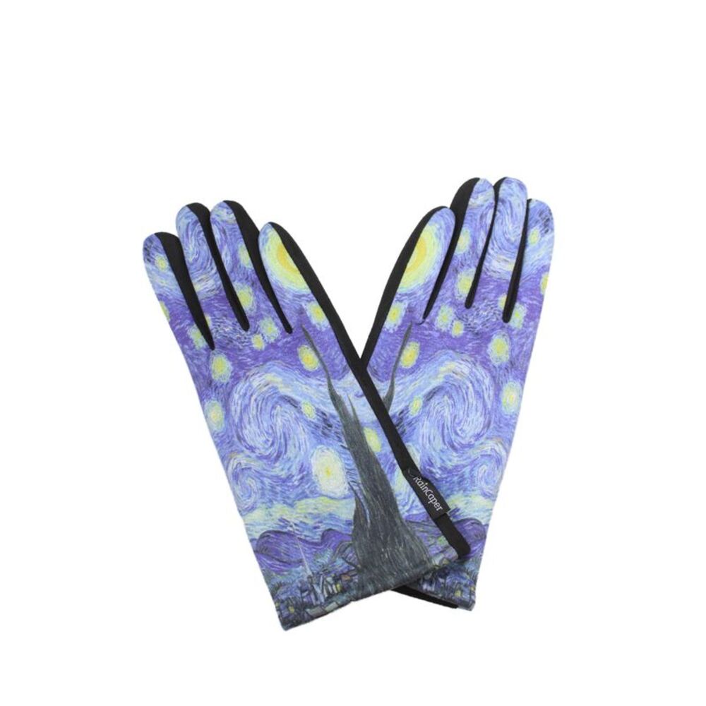 Rain Caper Womens Smartphone Touch Screen Printed Gloves Blue Black Size OS